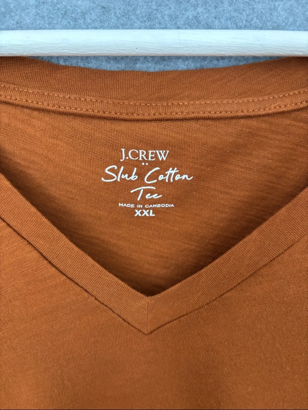 J. Crew Short-sleeve vintage cotton V-neck tee XXL Adobe